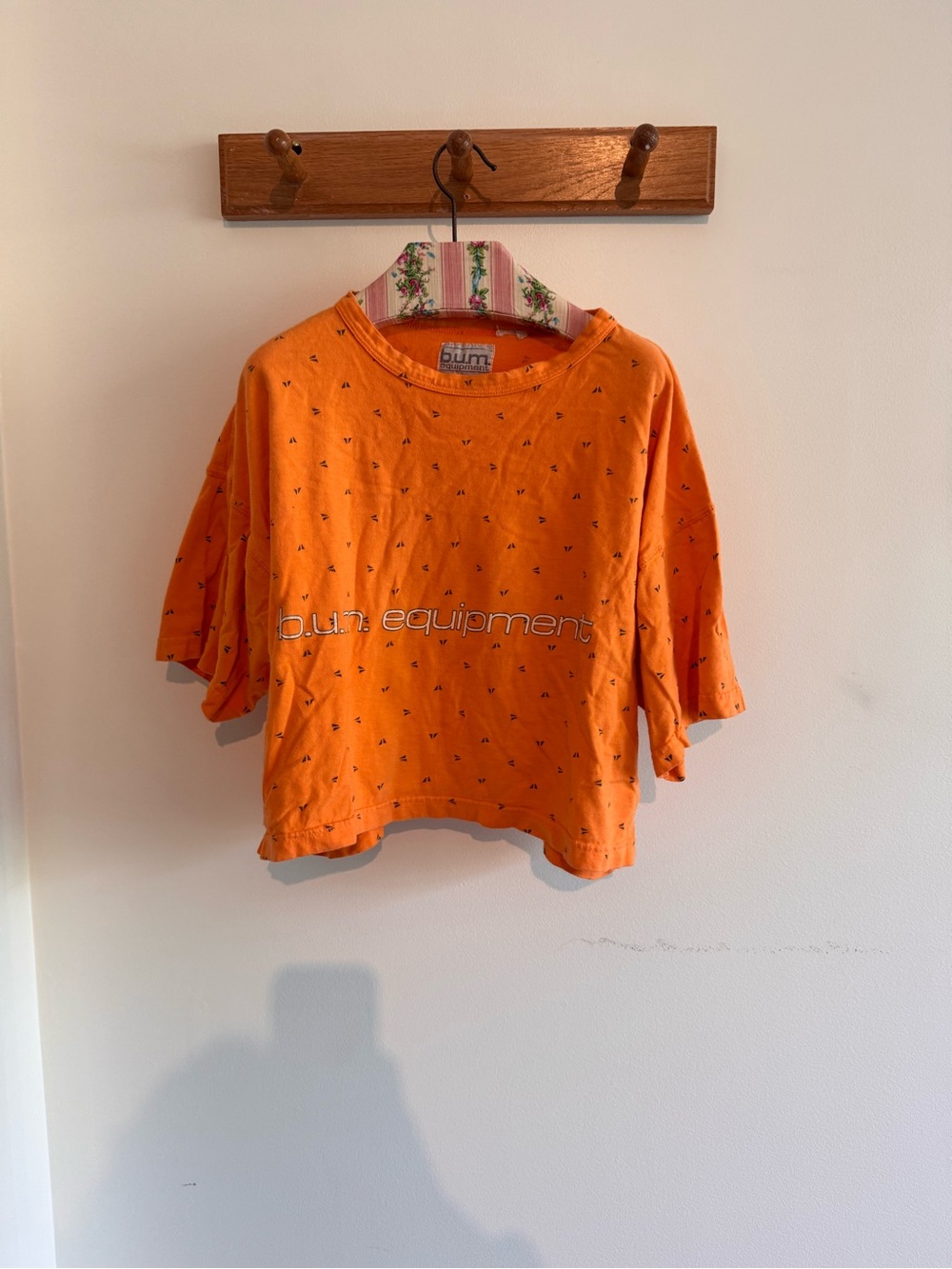 Vintage B.U.M. Equipment Orange Oversized Graphic Tee 90s